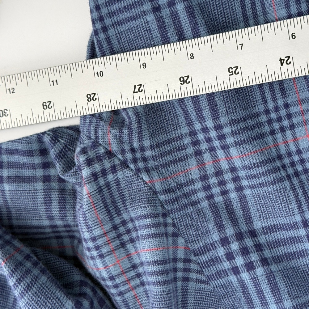 Orvis Button Down Shirt Mens XXL Blue Plaid Long Sleeve Cotton and Merino - Picture 5 of 12